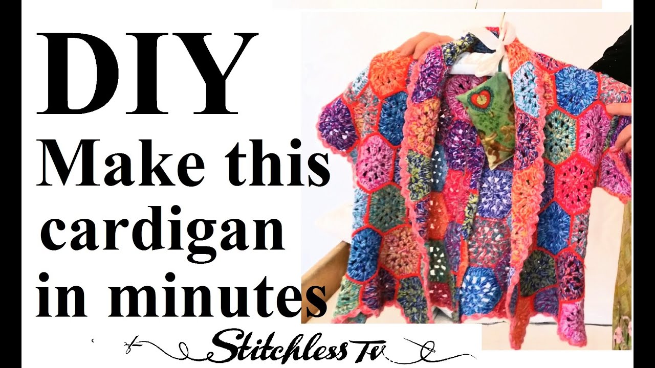 DIY How to make a cardigan out of a blanket YouTube