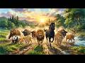 10 Wild Animals Running in Ghibli Style 🌿 | Cinematic AI Animation | Horse, Lion, Tiger & More