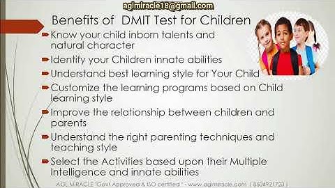 how dmit s helpful for child? is dmit necessary for child age 3 year or more ?