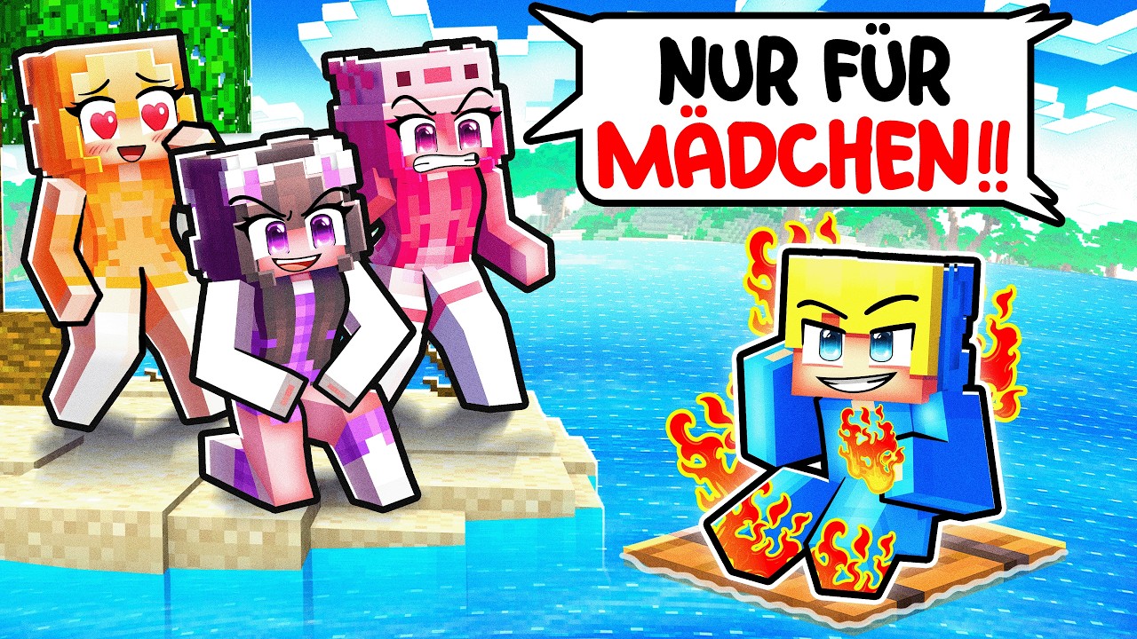Ein ELEMENTAR KRIEGER auf einer nur MÄDCHEN INSEL in Minecraft!