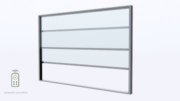 Guillotine Door - 2 Panel Vertically Sliding Automated Sash Glass System