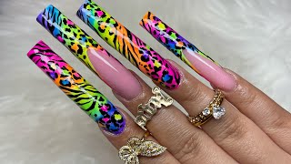 Lisa Frank nail Inspo | All hand made