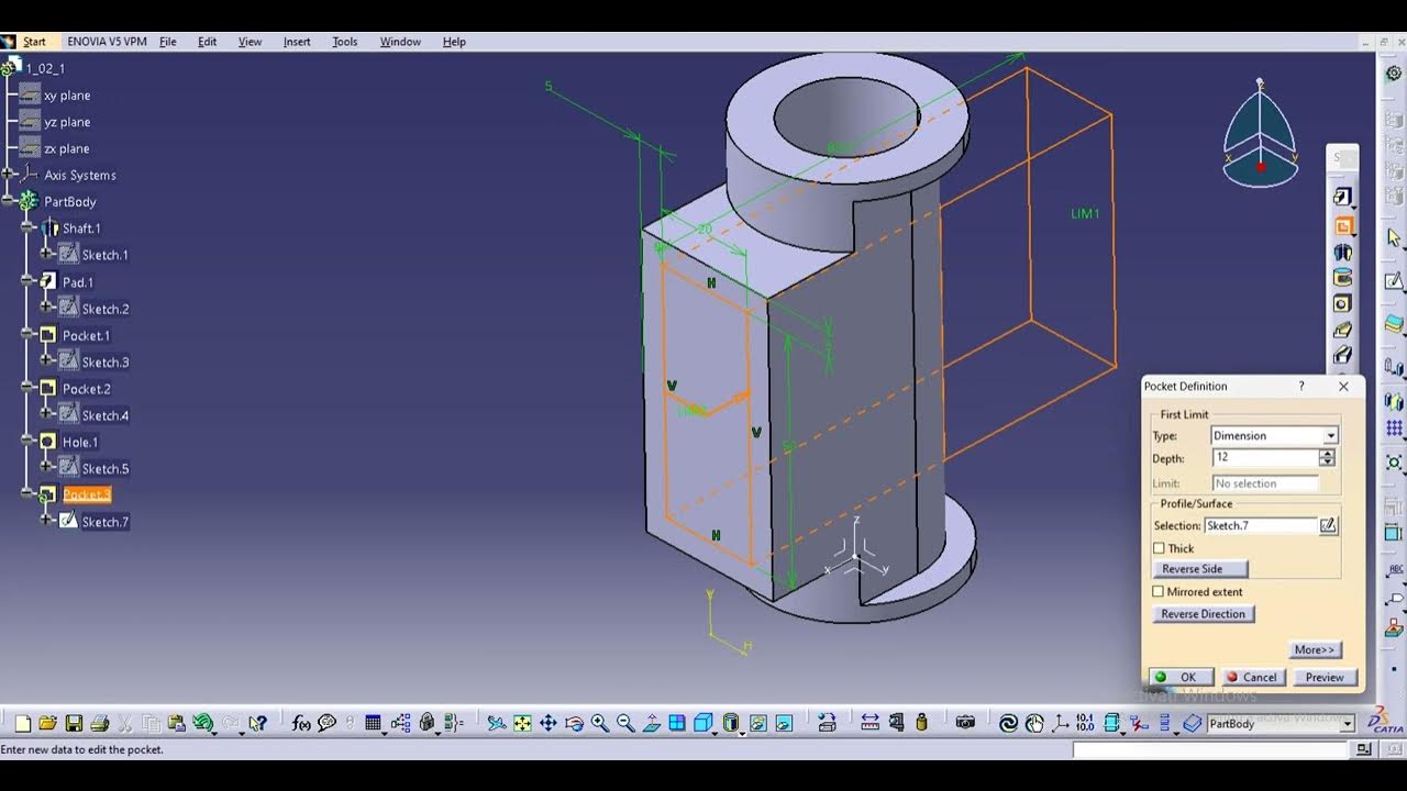 Steam engine assembly Catia V5. Part 1021 YouTube