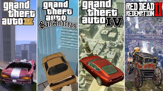 Jumping From Highest Points by Vehicle in Rockstar Games 1997 - 2024