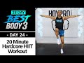 20 Minute Full Body HARDCORE HIIT with Dumbbells (NO REPEATS) | Millionaire Hoy