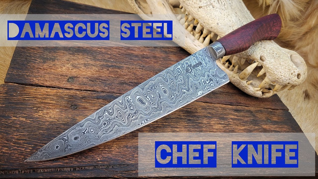 Custom Order for Random Pattern Damascus 8 Carbon Steel Chef Knife