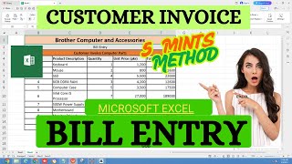Bill Entry in MS Excel | Customer Invoice &amp; Billing Sheet