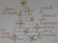 Progetti a costo ( quasi ) zero  : Albero di Natale decorato con i bastoncini delle orecchie