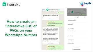 Create an Interaktive List of FAQs on your WhatsApp Number