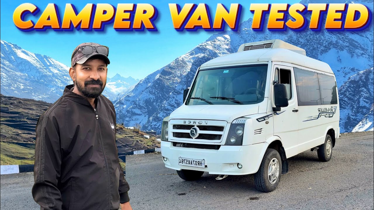 New CAMPER VAN को टेस्ट कर लिया पहाड़ों में😍 Force traveller Camper van 🚐