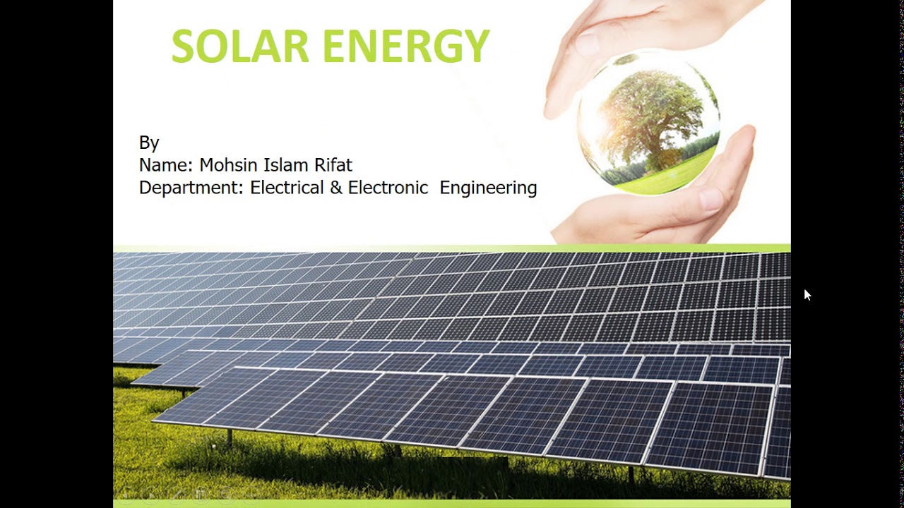 presentation in solar energy