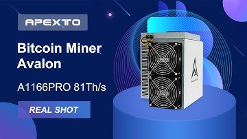 Apexto Bitcoin mining Avalon 1166 pro Miner 81Th/s BTC Miner Canaan Miner.