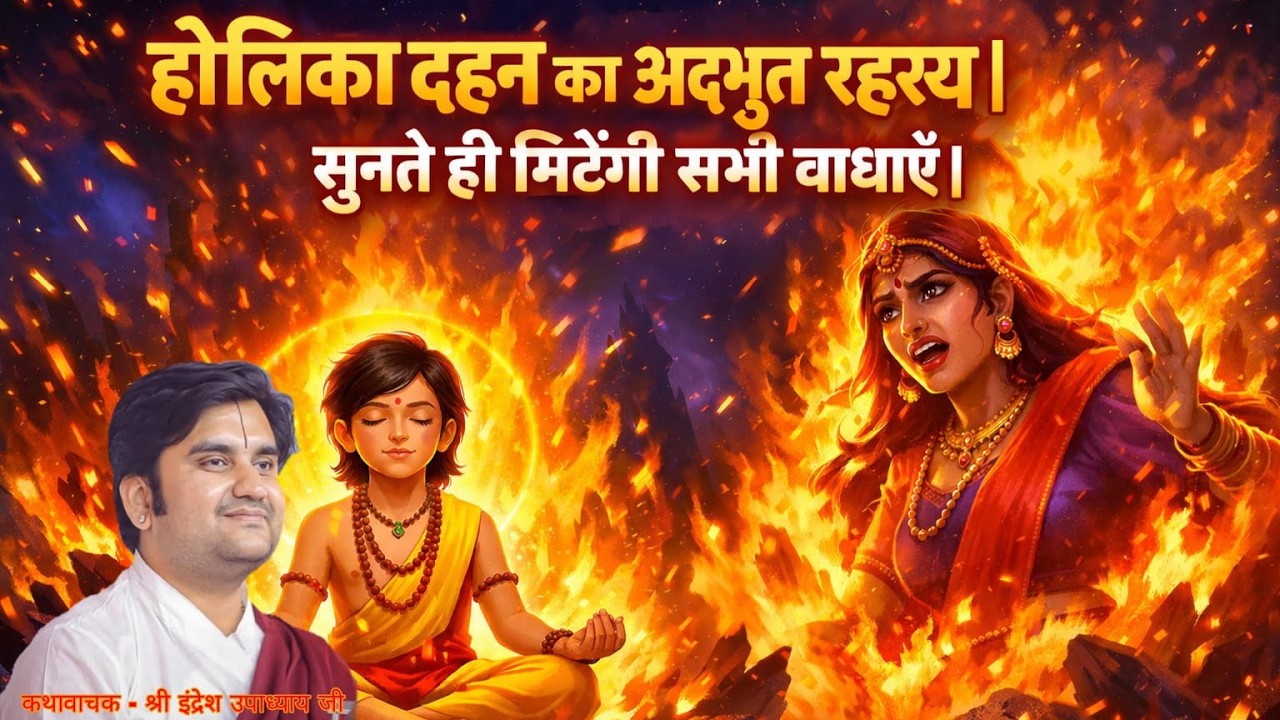 होलिका दहन का अद्भुत रहस्य - सुनते ही मिटेंगी सभी बाधाएँ । इन्द्रेश जी महाराज कथा । @BhaktiPath