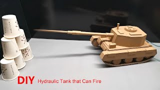 How to make a hydraulic tank that can fire with cardboard | DIY cardboard tank crafts.