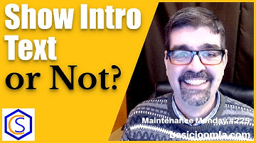 To Show or Not Show Article Intro Text in Joomla  - 🛠 MM #225