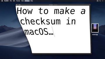 How to make a checksum in macOS