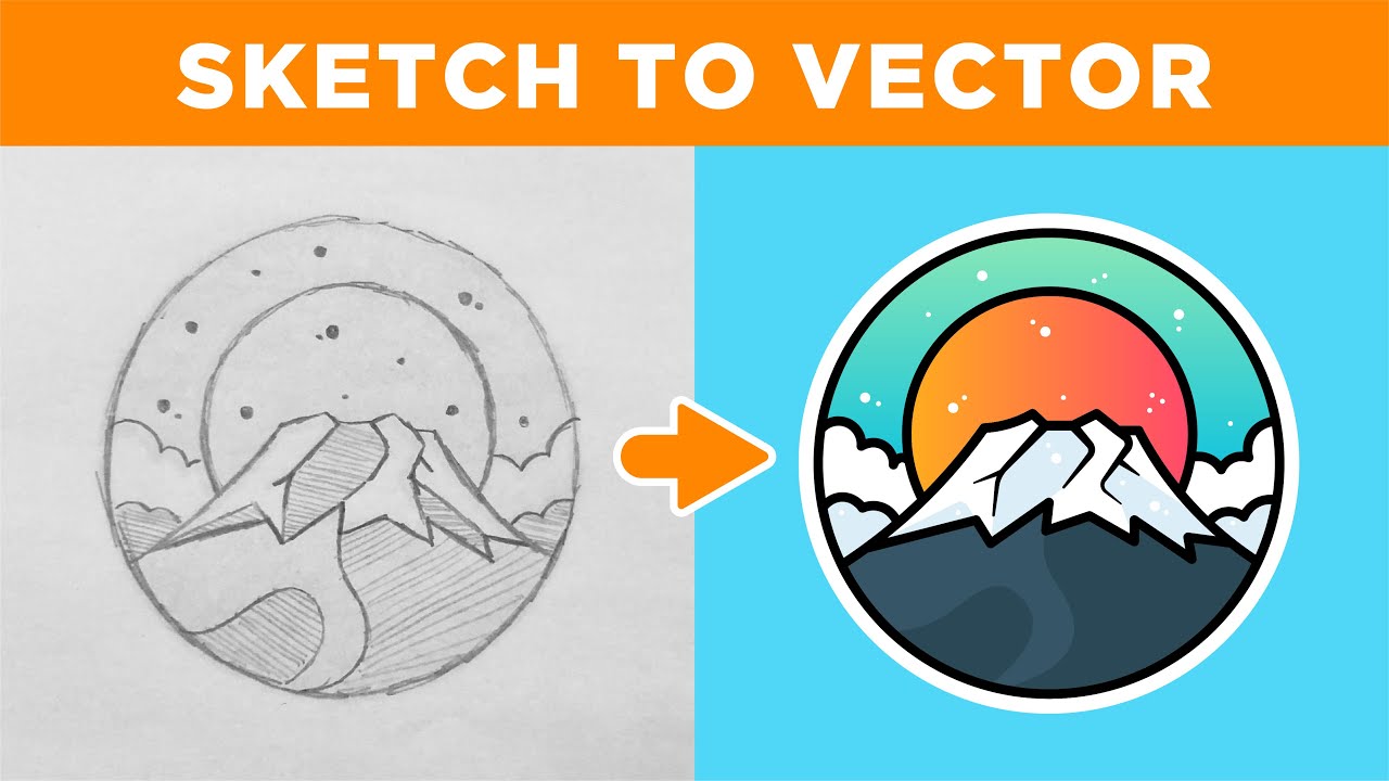 Adobe Illustrator Tutorial: Create A Vector Logo From A Sketch Hd - Youtube