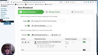 Using School Messenger to Email Students screenshot 2