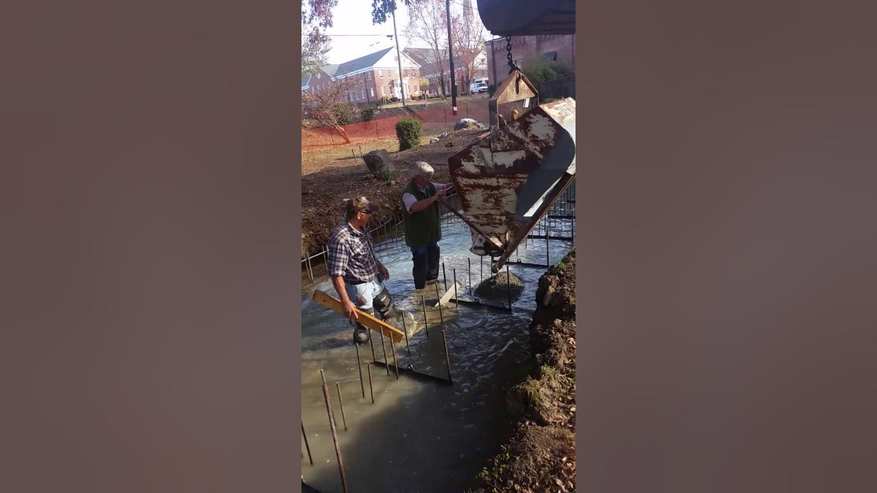 Pouring concrete under water YouTube
