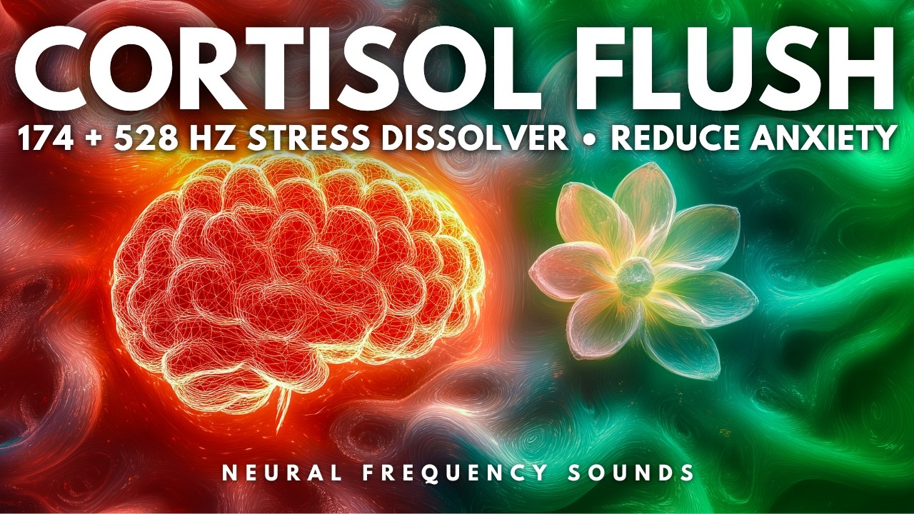 174 Hz + 528 Hz 🌿 Cortisol Flush • Activate Parasympathetic Calm & End Overthinking Now