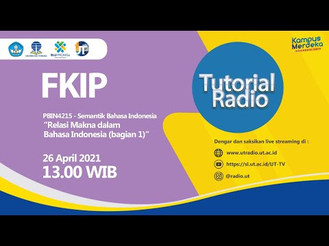 PBIN4215 - Semantik Bahasa Indonesia ~ Relasi Makna dalam Bahasa Indonesia (bagian 1)