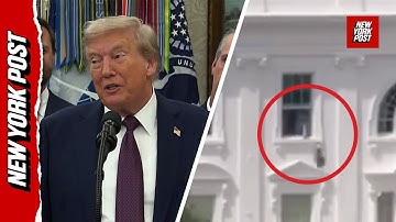 Trump Debunks Video of Objects Being Tossed From White House Window: 