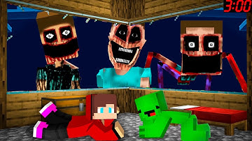 JJ and Mikey HIDE from Scary Mimics in Minecraft - Maizen ?!