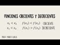 154. Funciones crecientes y decrecientes