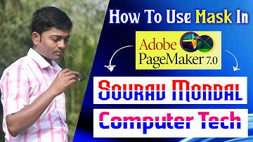 How to use MASK in adobe Pagemaker 7.0 Tutorial | Text Design Multiple Color | MASK by pagemaker