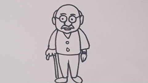 How to draw Grandpa (old man) / Grandpa drawing step by step @SimpleLineDrawing