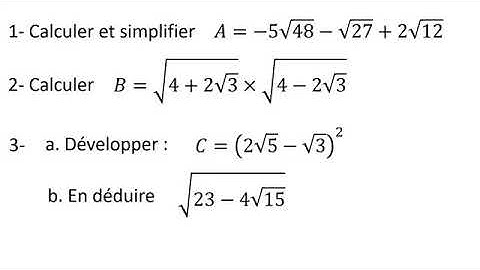 Racine carré 9eme annee