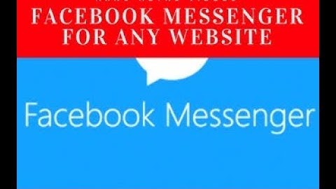 Easy add Facebook Messenger to Any Website 2021  ✔️