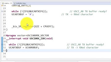 leccion17: Envío de caracteres desde la UART del MSP430.
