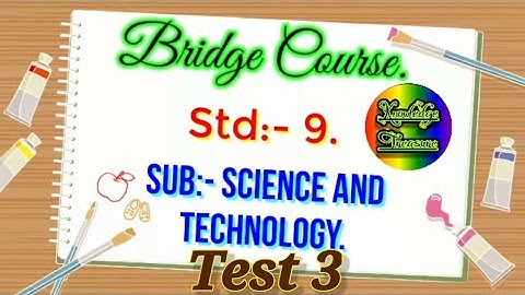 Bridge Course Class 9th Science Test 3 || Setu Abhyas || School Bridge Course