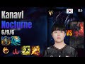 Kanavi Jungle Nocturne vs Aatrox lol KR solo rank Full Game 16.9 | 카나비 녹턴 vs 아트록스