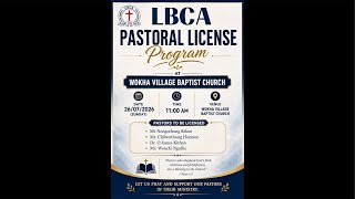LBCA @@@@@WVBC. Pastoral License ✝️