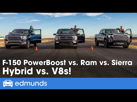 Drag Race! Ford F-150 vs. Ram 1500 vs. GMC Sierra | Racing Pickup Trucks! | 0-60 Performance & More