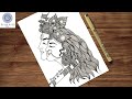 Radha krishna mandala  mandala art  step by step  simple mandala art  mandala art for beginners