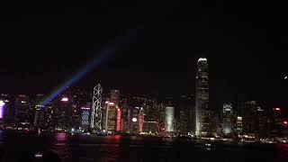 Laser light show @victoria harbour in Hong Kong