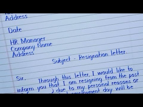 Resignation letter || How to write Resignation Letter || Resignation letter sample or format/example