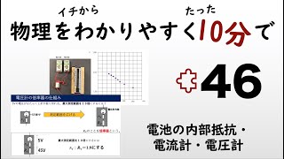 【物理の授業を10分で】#46 電池の内部抵抗・電流計・電圧計【電磁気】