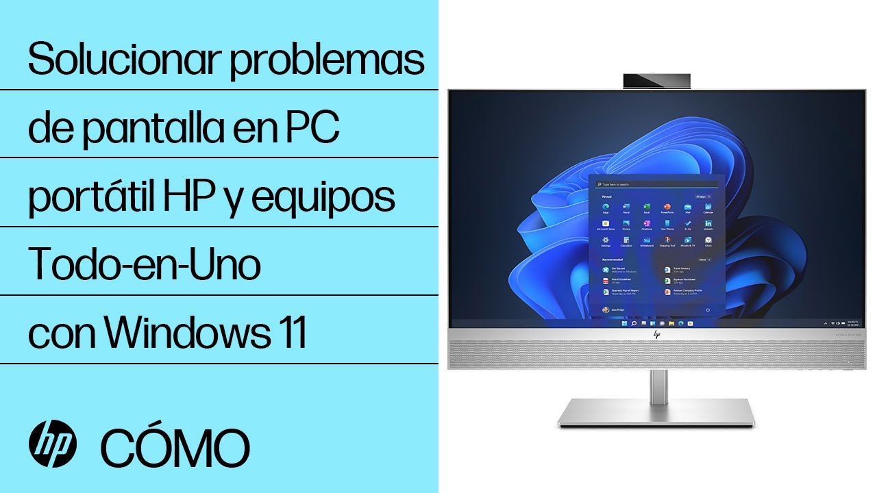 Solucionar problemas de pantalla en PC portátil HP y equipos Todo