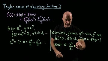 Taylor Series of Elementary Functions: Part I | Lecture 39 | Calculus for Engineers