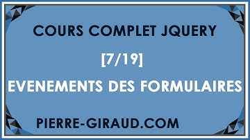 COURS COMPLET JQUERY [7/19] - Gestion d