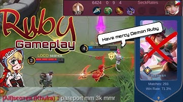RUBY GAMEPLAY | ikanji plays | Top Global Ruby | The Demon Ruby | Mobile Legend
