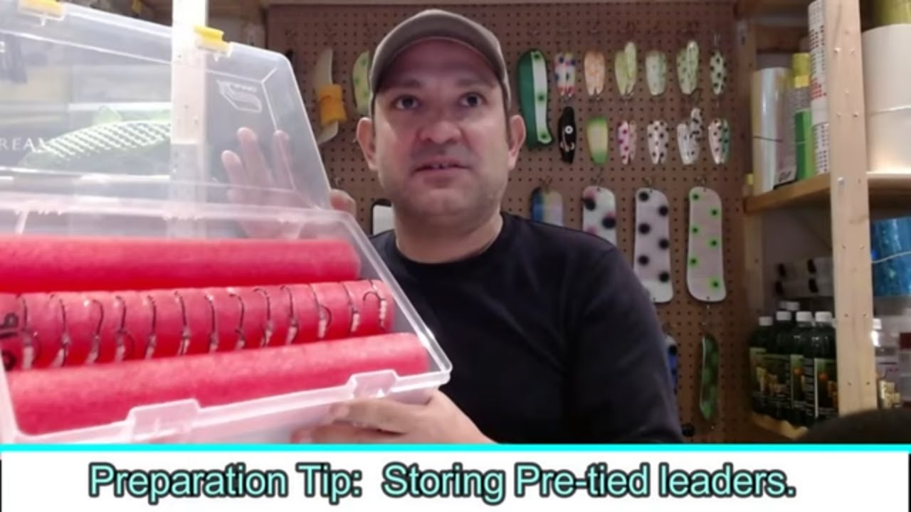 How-To Tip: Storing Pre-Tied fishing leaders #Salmon #Walleye #Trout  #Striper #Cod #Dolphin #Mahi 