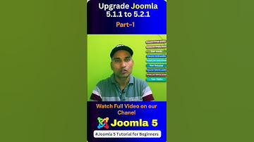 Joomla Upgrade version Part 1  #basicjoomla #joomla5