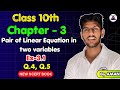 Class - 10th, Maths Ch - 3 Ex-3.1 (Q.4 & 5) Pair of Linear Eq in Two Variables || New NCERT || CBSE