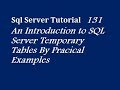 Temporary Tables in SQL Server
