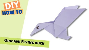 Origami flying duck